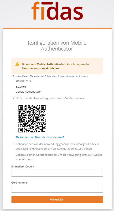MFA-Integration in den fidas Softwarelösungen